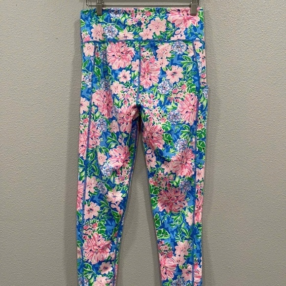 NWOT Lilly Pulitzer Luxletic Weekender High Rise Midi Legging Spring In Your Ste - Picture 3 of 5